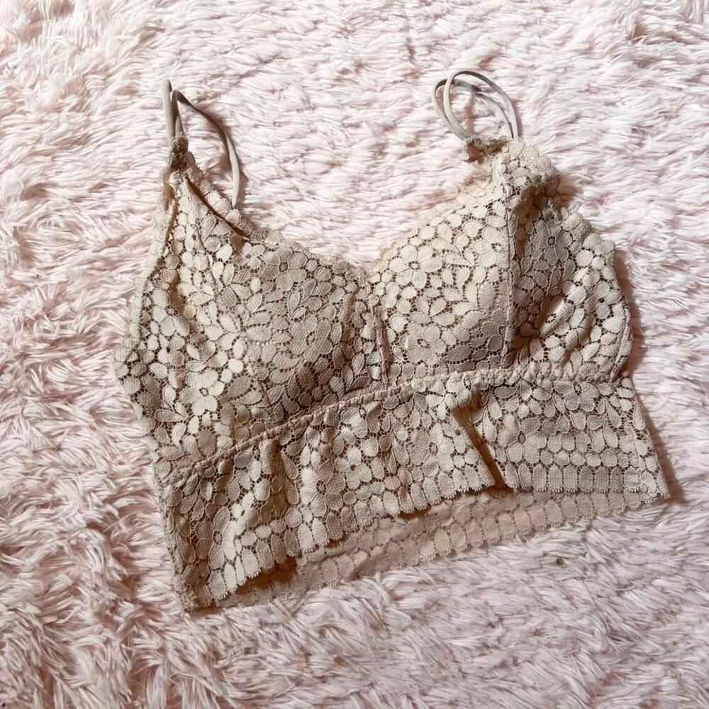 Boho Floral Minimalist Soft Girl Earthy Hippie Festival Feminine Lace Bralette